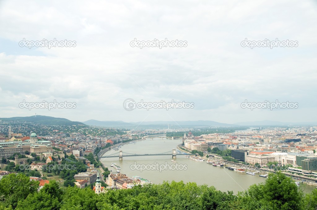 Budapest Hungary Danube river view Parliament Palace
