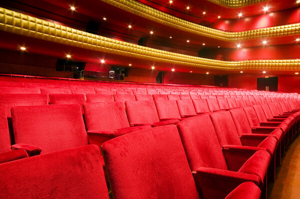 Rubén Darío Teatro Nacional Managua Nicaragua interior de felpa asientos de terciopelo rojo Centroamérica — Foto de Stock
