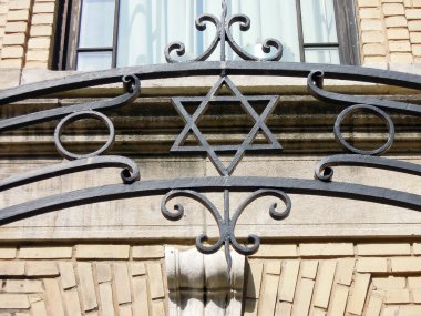 star of david wrought iron fence New York clipart