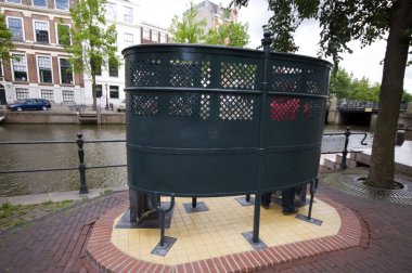 outdoor public urinal amsterdam clipart