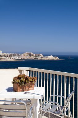 Sliema malta çatı hotel café görüş Akdeniz kıyılarında