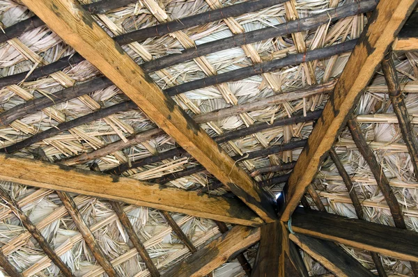 茅葺き屋根の建設 — ストック写真