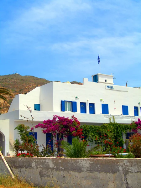 Yunan Kiklad Adaları adanın IOS tipik mimari — Stok fotoğraf