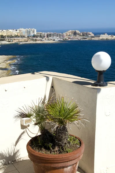 Vista de st. julianos de sliema malta — Fotografia de Stock