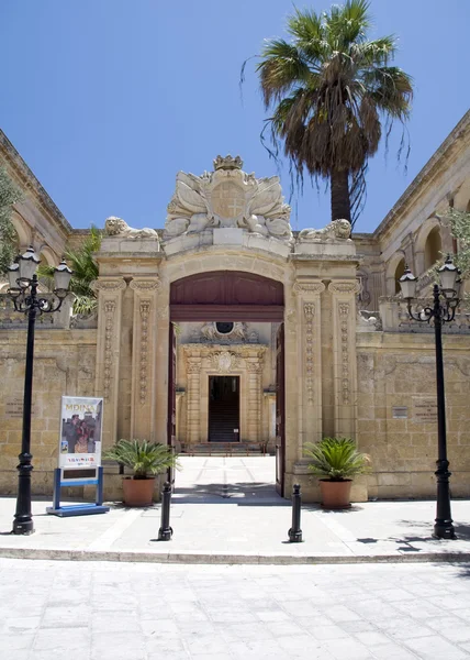 Ingresso cancello vilhena palazzo mdina malta — Foto Stock