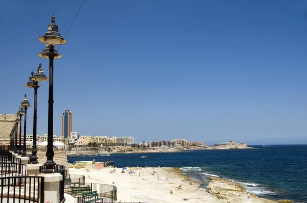 Sliema malta de playa — Foto de Stock