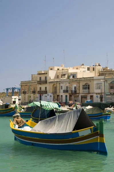 Marsaxlokk ancient fishing village malta mediterranean — Stock Photo, Image