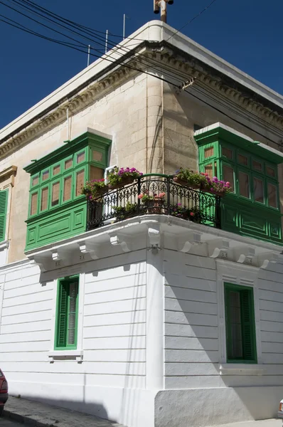 전형적인 주거 건축물 몰타 — 스톡 사진