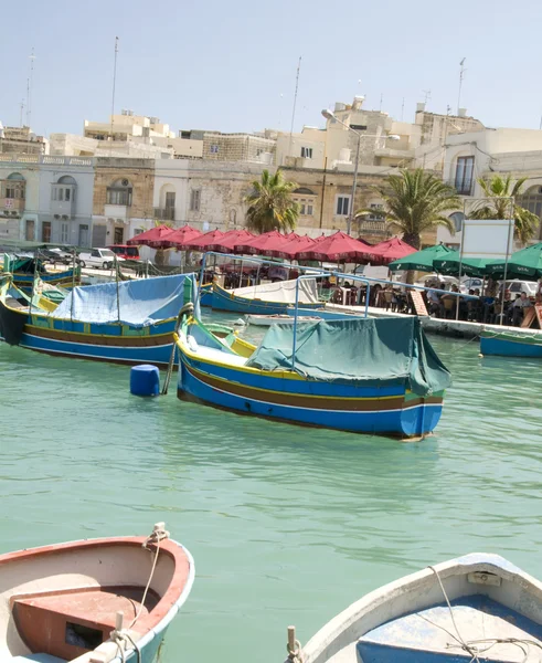 Marsaxlokk ancient fishing village malta mediterranean — Stock Photo, Image