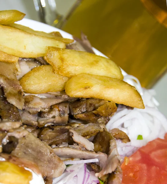 Gyro plate dinner greece — Stock Photo © rjlerich 23041576