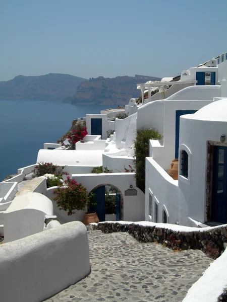 Caldera vista santorini islas griegas hotel — Foto de Stock