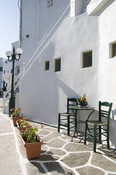 Greek island street scene — Stock Photo, Image