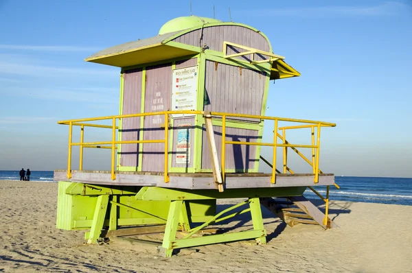 Iconic lifeguard station hut South Beach Miami Florida — Stock Photo, Image