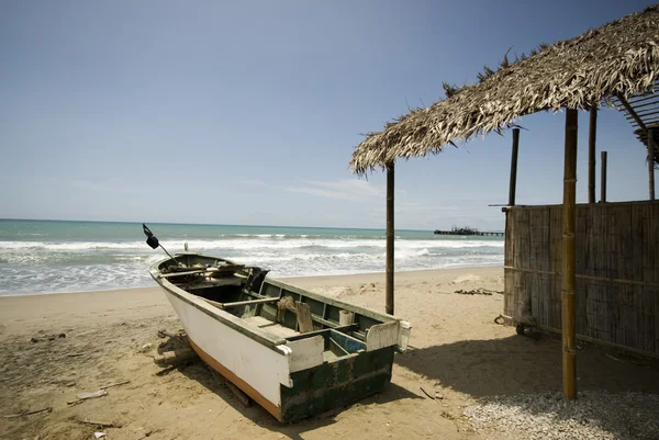 Rybářské lodi restaurace dům Pacifik ruta del sol Ekvádor — Stock fotografie