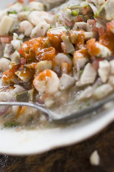 Ceviche národní jídlo Ekvádor — Stock fotografie