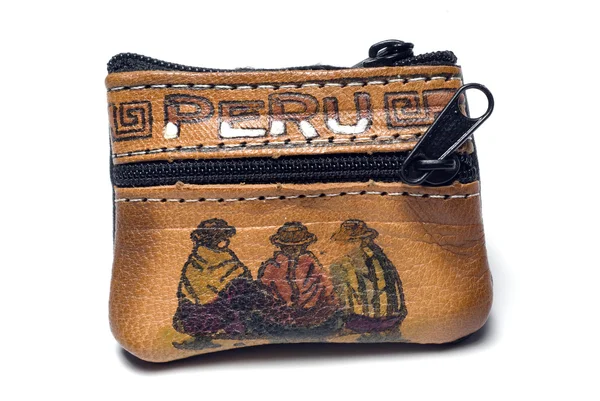 Hand made change purse peru — Stock Photo, Image