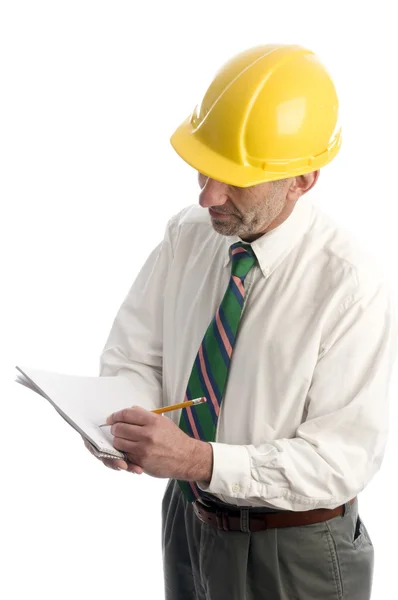 Contractor writing estimate project Stock Photo