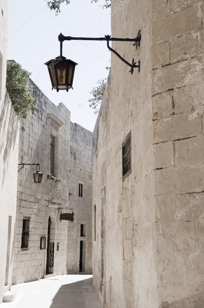 alley street ancient architecture mdina malta