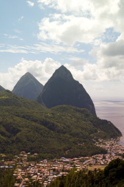Çift Cam soufriere st. lucia Karayip Denizi