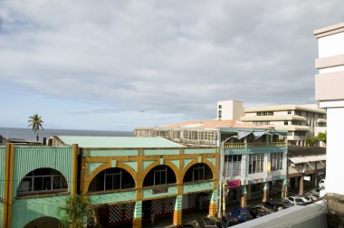 Kingstown St vincent çatı üstten görünüm, liman Karayip Denizi