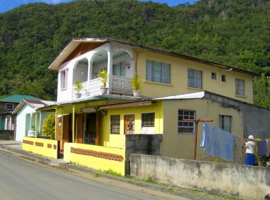 tipik mimari soufriere st. lucia evi