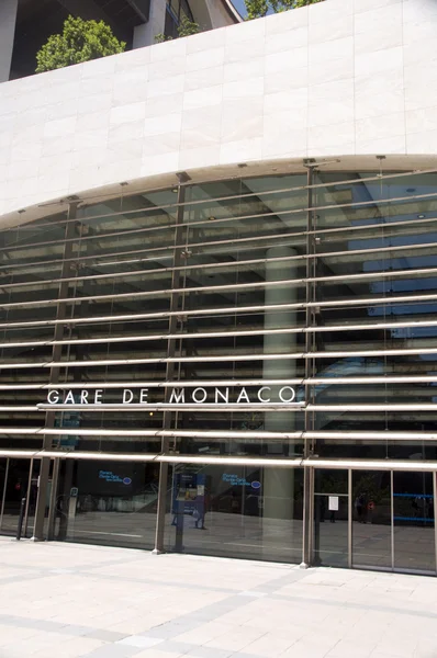 Estación de tren destino arquitectura Gare de Monaco Francia Europa Costa Azul — Foto de Stock