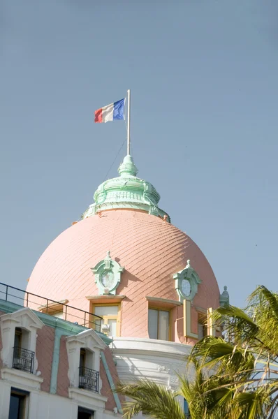 Classic architecture famous hotel Nice France on French Riviera — Stock Photo, Image