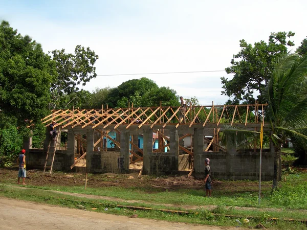 Redakcja budowlane odbudować szkół wiejskich Nikaragui — Zdjęcie stockowe