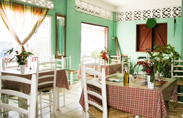 Interior restaurante típico Caribe Santa Lucía — Foto de Stock