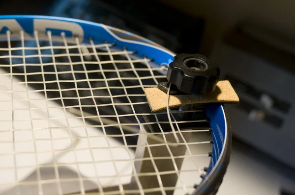 Restring tennisracket — Stockfoto