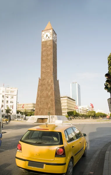 Klokkentoren ave habib bourguiba ville nouvelle tunis Tunesië afr — Stockfoto