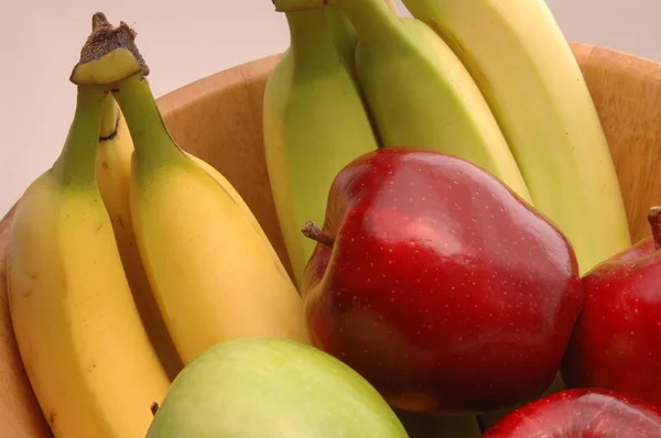 Bananas apples green red — Stock Photo, Image