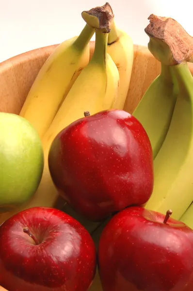 Bananas maçãs verde vermelho — Fotografia de Stock