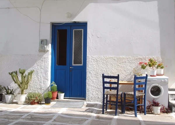 Greek islands street scene — Stock Photo, Image