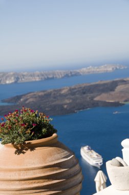 santorini Yunanistan volkanik adalar manzarası