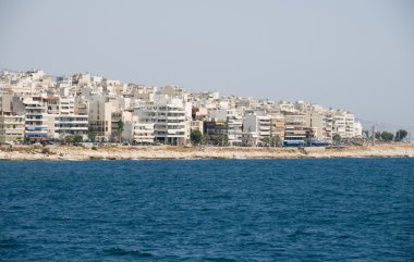 metropol Atina Yunanistan limana görünümünü