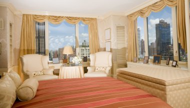 yatak odası oturma alanı penthouse new York ile