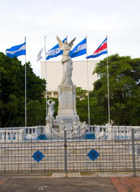 statue ruben dario plaza de la republica managua nicaragua clipart