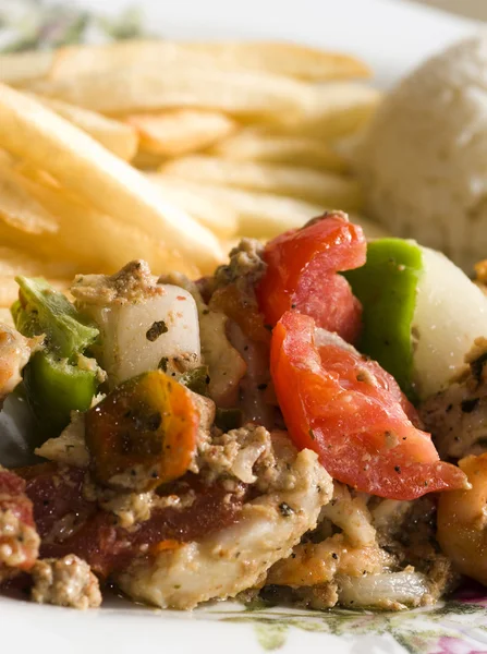 Karışık deniz ürünleri kebap nicaragua — Stok fotoğraf