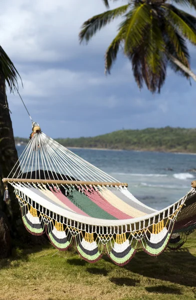 Rede sobre o mar do caribe nicarágua — Fotografia de Stock