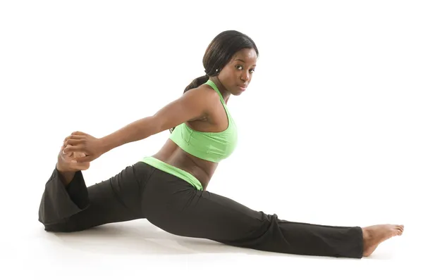 Young pretty hispanic african american woman exercising dance ballet — Stock Photo, Image