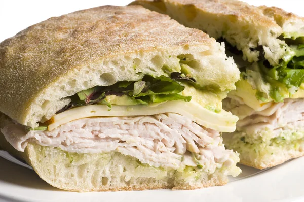 Gourmet turkey sandwich — Stock Photo, Image