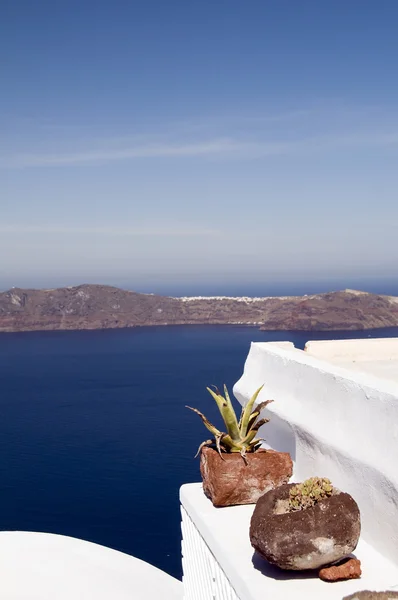 Blick auf vulkanische Inseln von Santorini Griechenland — Stockfoto