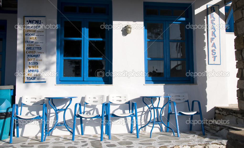 greek island cafe coffe shop cyclades architecture