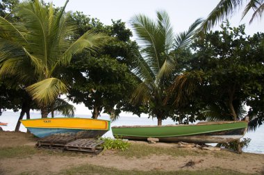 Taksi ve balıkçı teknesi düşük tekne, bay bequia st. vincent