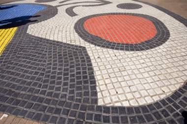 Karo mozaik sanat eseri la rambla barcelona İspanya