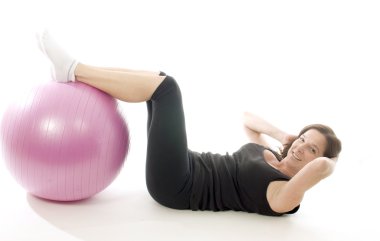 Çekirdek Eğitim fitness topu egzersiz kadın