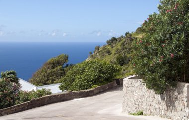 the road Saba Netherlands Antilles clipart