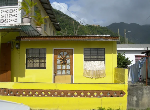 Arquitectura típica de la casa Soufriere Santa Lucía —  Fotos de Stock