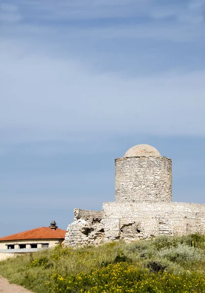 Romanesk ortaçağ mimarisi bonifacio Korsika Fransa — Stok fotoğraf